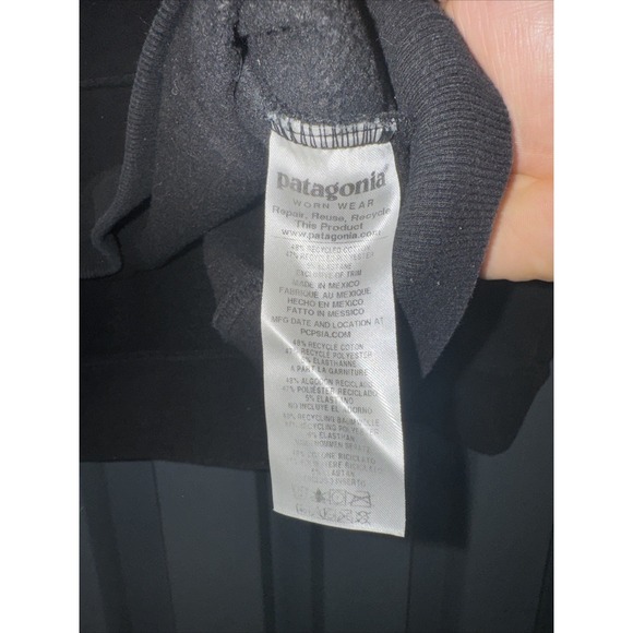 Patagonia Uprisal Hoody Hoodie Sweatshirt Pullover Men L Logo Heavyweight Black - Picture 4 of 7